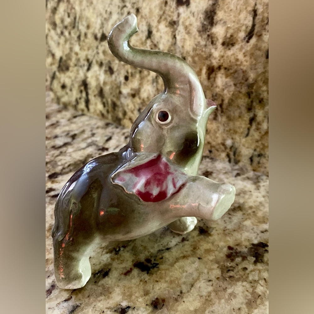 Vintage Porcelain Elephant Figurine